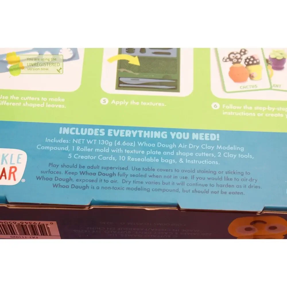 Chuckle & Roar Whoa Dough Slide & Shape Plant Creator Air Dry Clay Kit